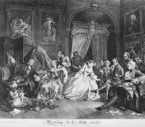 Matrimonio alla moda, Tavola 4, (Il ricevimento della contessa)